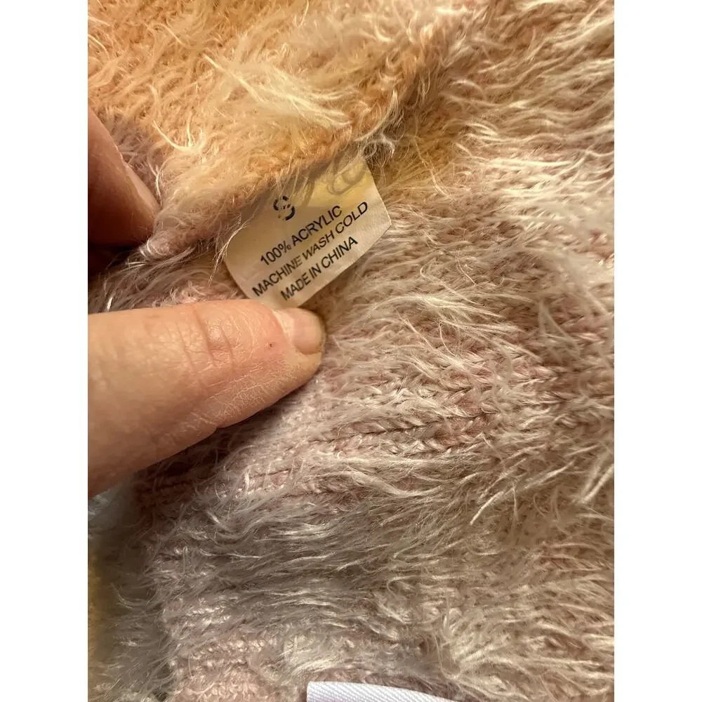 Barker & Jane Fuzzy Dog Sweater with Pearl Accents Size S